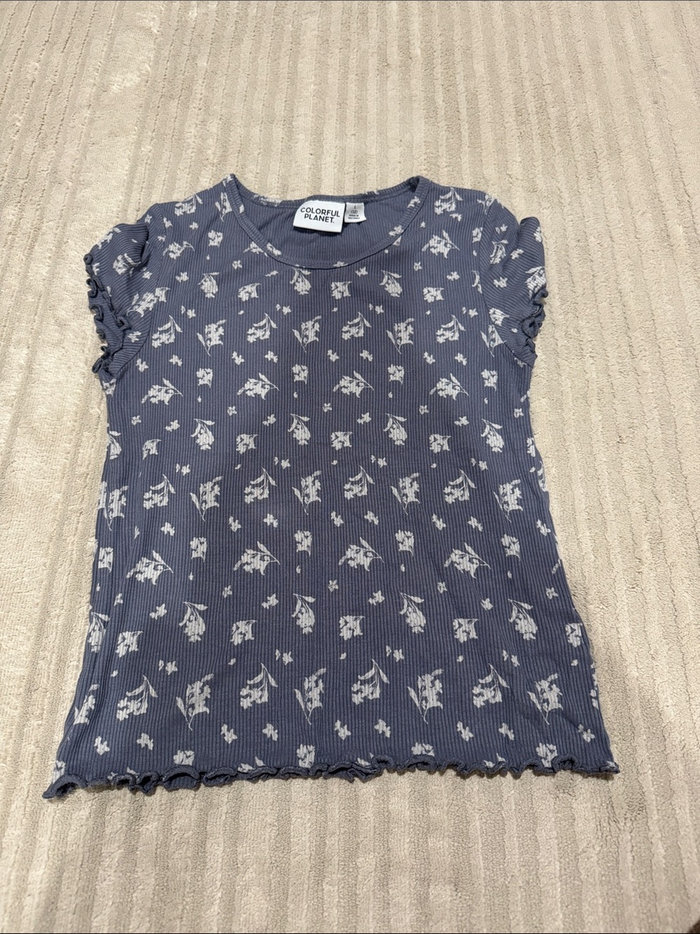 ribbed floral top from Colorful Planet size 10-12 (kids)!